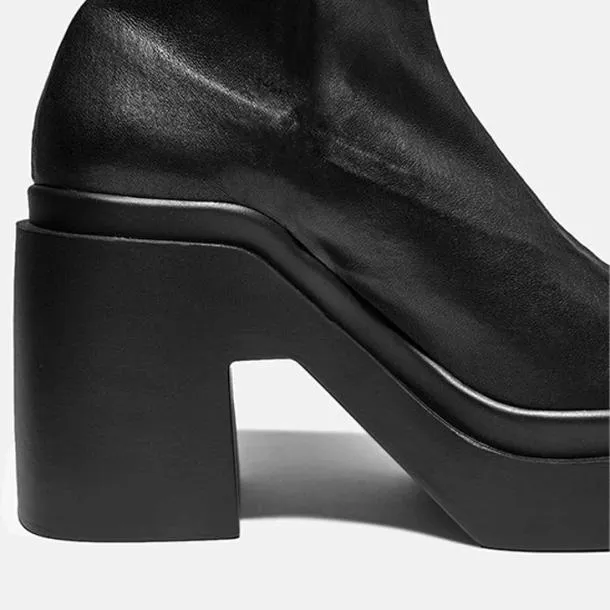Women NINA Black Clergerie Ankle Boots