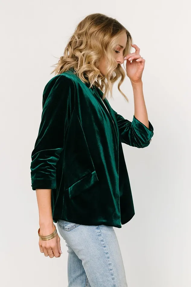 Women Outerwear Baltic Born Brinton Velvet Blazer Dark Green Women Outerwear Baltic Born Brinton Velvet Blazer Dark Green
