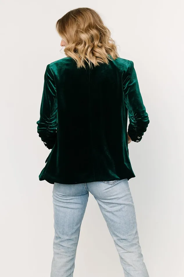 Women Outerwear Baltic Born Brinton Velvet Blazer Dark Green Women Outerwear Baltic Born Brinton Velvet Blazer Dark Green