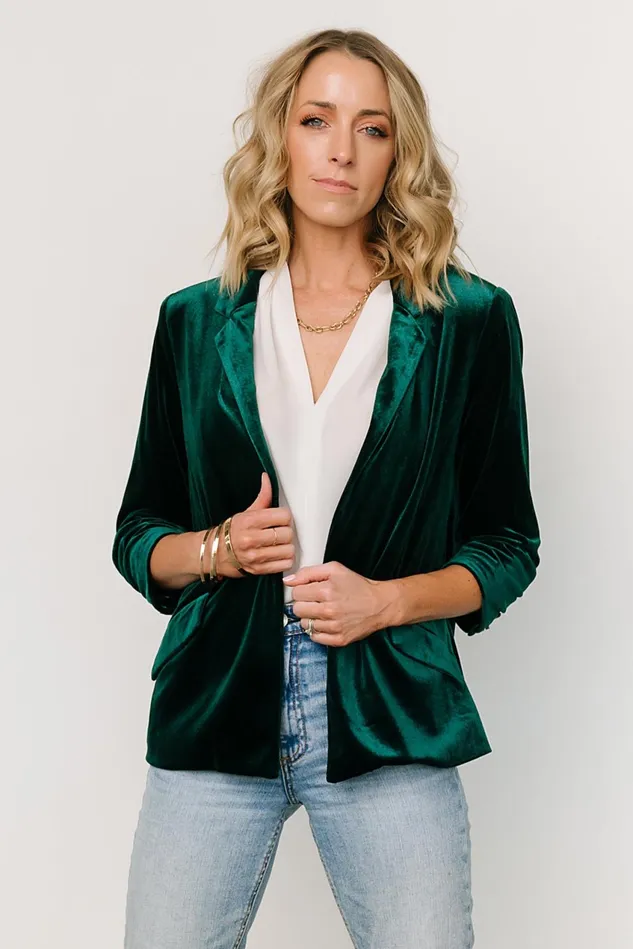 Women Outerwear Baltic Born Brinton Velvet Blazer Dark Green Women Outerwear Baltic Born Brinton Velvet Blazer Dark Green