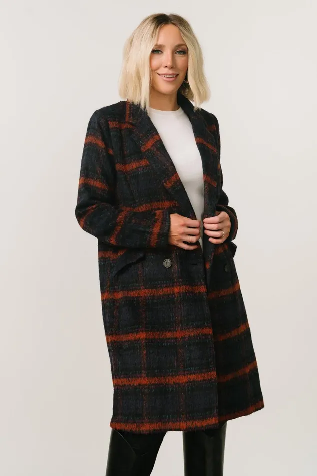Women Outerwear Baltic Born Dickinson Trench Coat Navy Multi