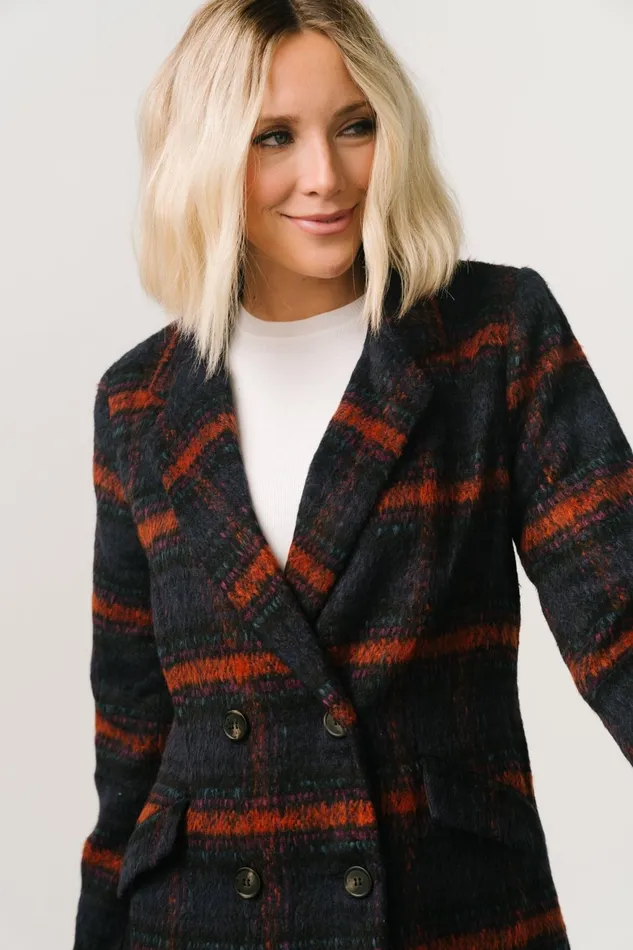 Women Outerwear Baltic Born Dickinson Trench Coat Navy Multi