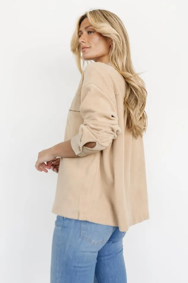 Women Outerwear Baltic Born Duke Button Up Top Taupe
