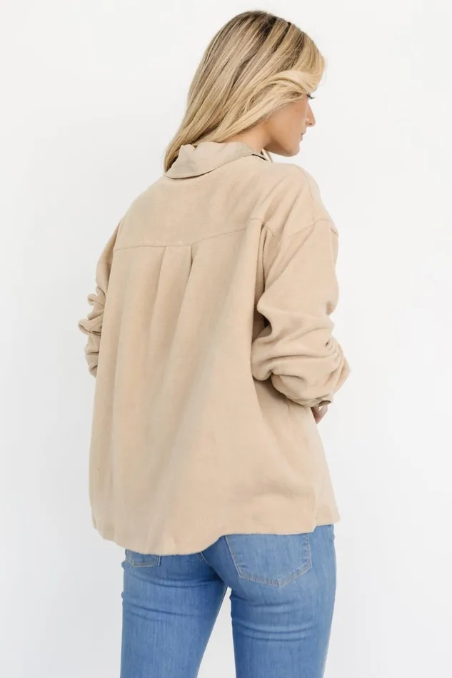 Women Outerwear Baltic Born Duke Button Up Top Taupe