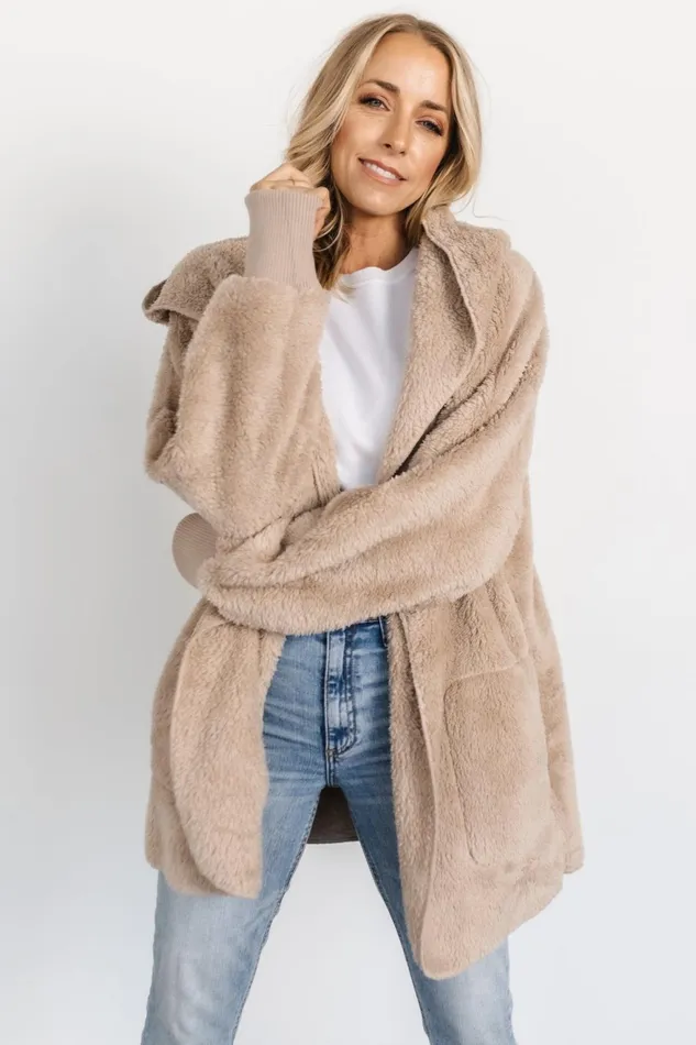 Women Outerwear Baltic Born Melrose Teddy Jacket Taupe