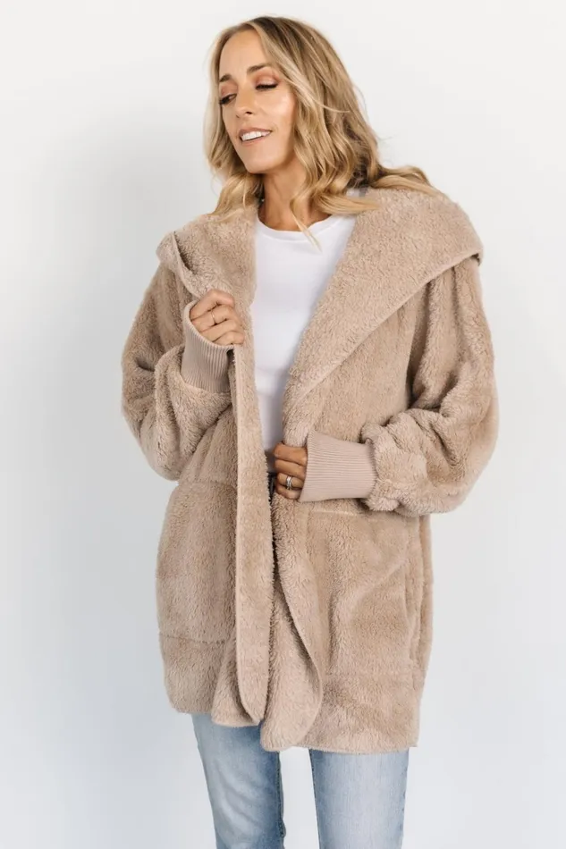 Women Outerwear Baltic Born Melrose Teddy Jacket Taupe Women Outerwear Baltic Born Melrose Teddy Jacket Taupe