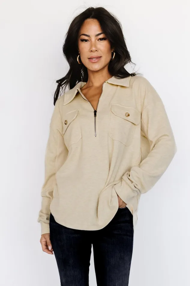 Women Outerwear Baltic Born Patrick Half Zip Pullover Honey