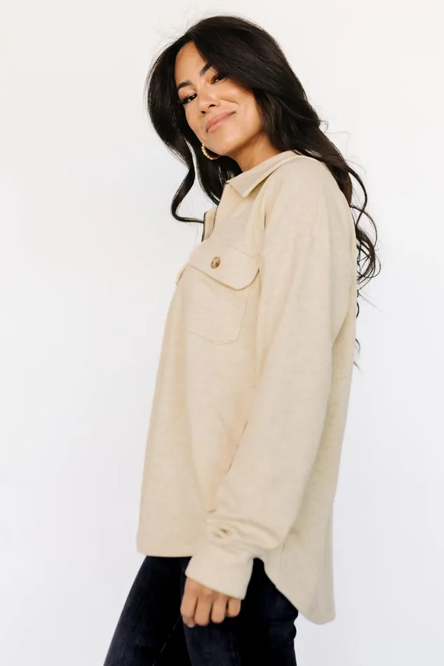 Women Outerwear Baltic Born Patrick Half Zip Pullover Honey Women Outerwear Baltic Born Patrick Half Zip Pullover Honey