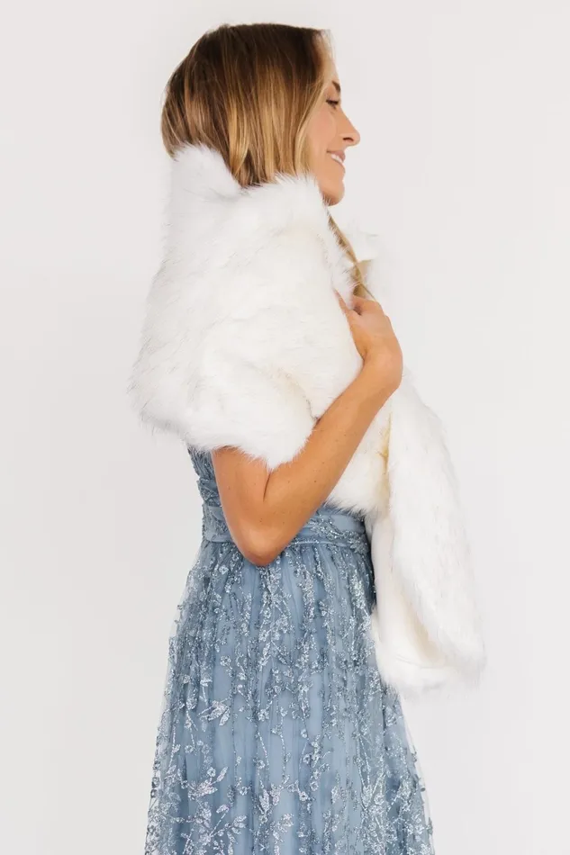 Women Outerwear Baltic Born Valerie Faux Fur Shawl Ivory Women Outerwear Baltic Born Valerie Faux Fur Shawl Ivory