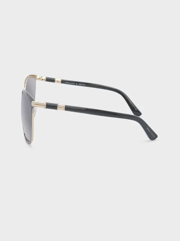 Women Oversized Square Sunglasses 8211 Black CHARLES and KEITH Square
