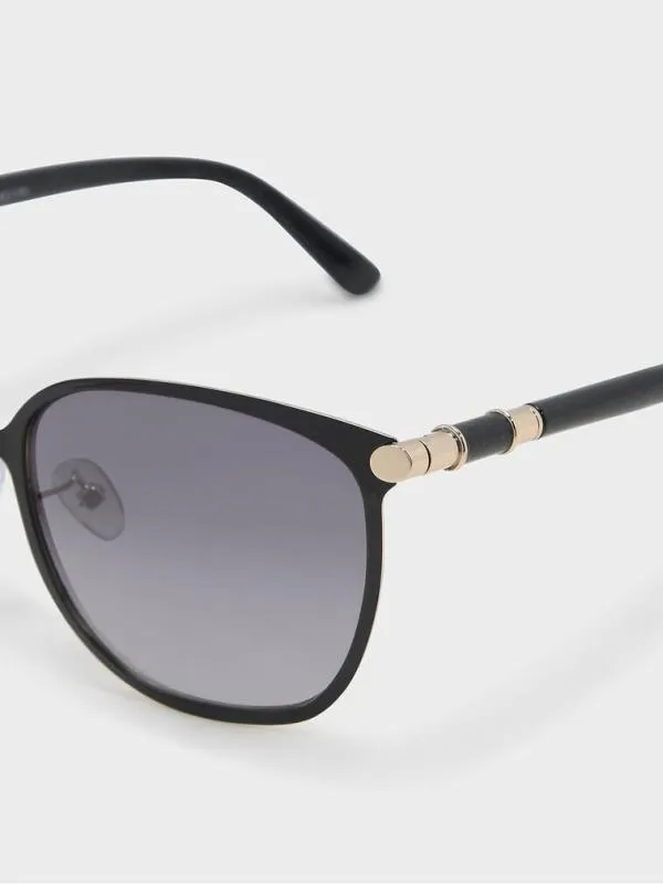 Women Oversized Square Sunglasses 8211 Black CHARLES and KEITH Square