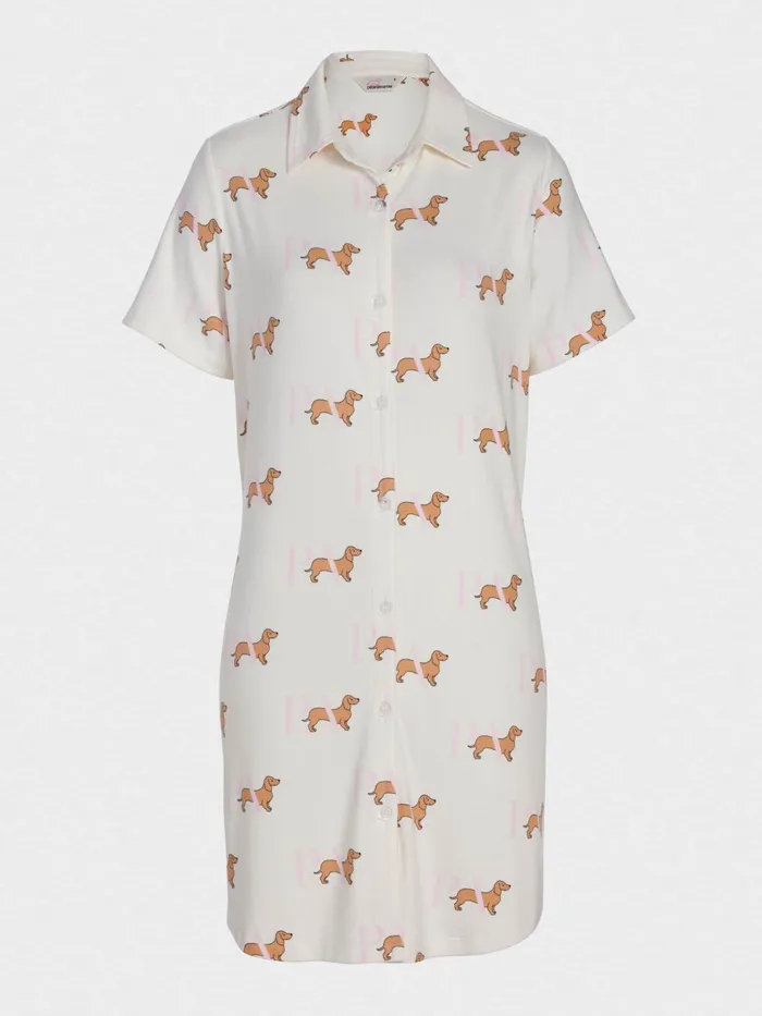 Women PA Penny Short Sleeve Plush Nightshirt Multi Peter Alexander Lounge