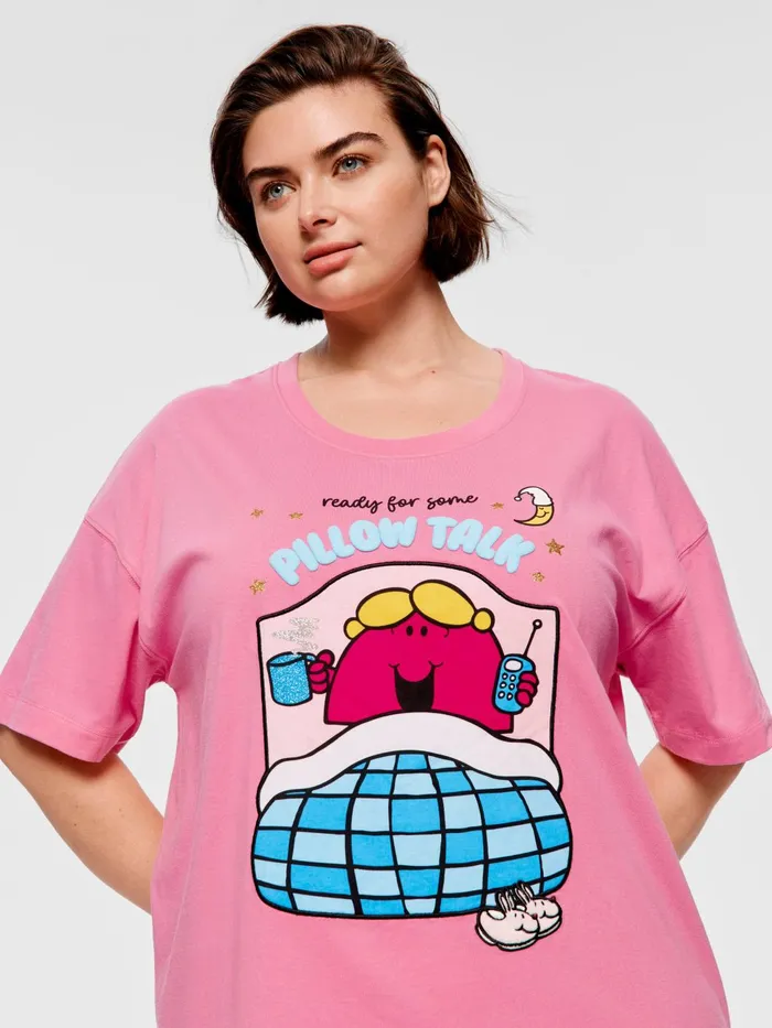 Women PA Plus Little Miss Pllow Talk Sleep Tee Multi Peter Alexander Nighties