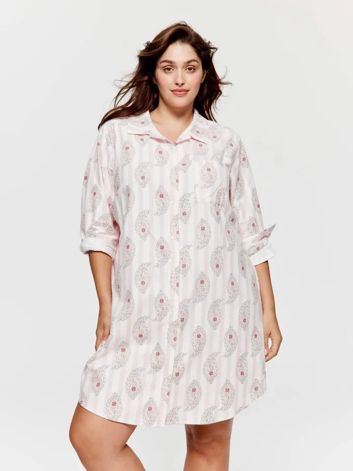 Women PA Plus Paisley Flannelette Nightshirt Multi Peter Alexander Nighties