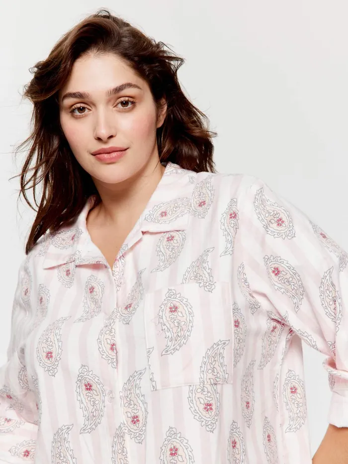Women PA Plus Paisley Flannelette Nightshirt Multi Peter Alexander Nighties