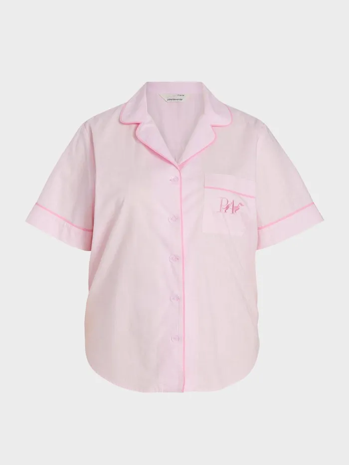 Women PA Plus Pink Classic Short Sleeve Shirt Pink Peter Alexander Tops