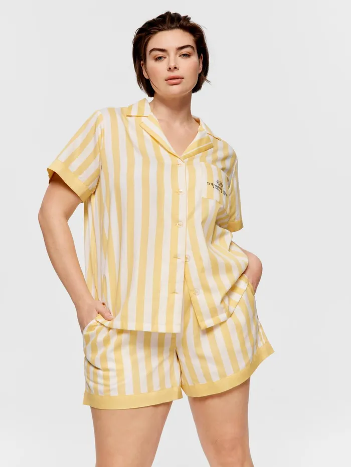 Women PA Plus The White Lotus Stripe Shortie Pj Set Multi Peter Alexander Sets and Onesies
