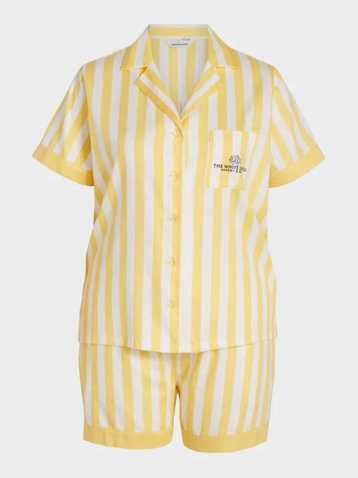 Women PA Plus The White Lotus Stripe Shortie Pj Set Multi Peter Alexander Sets and Onesies