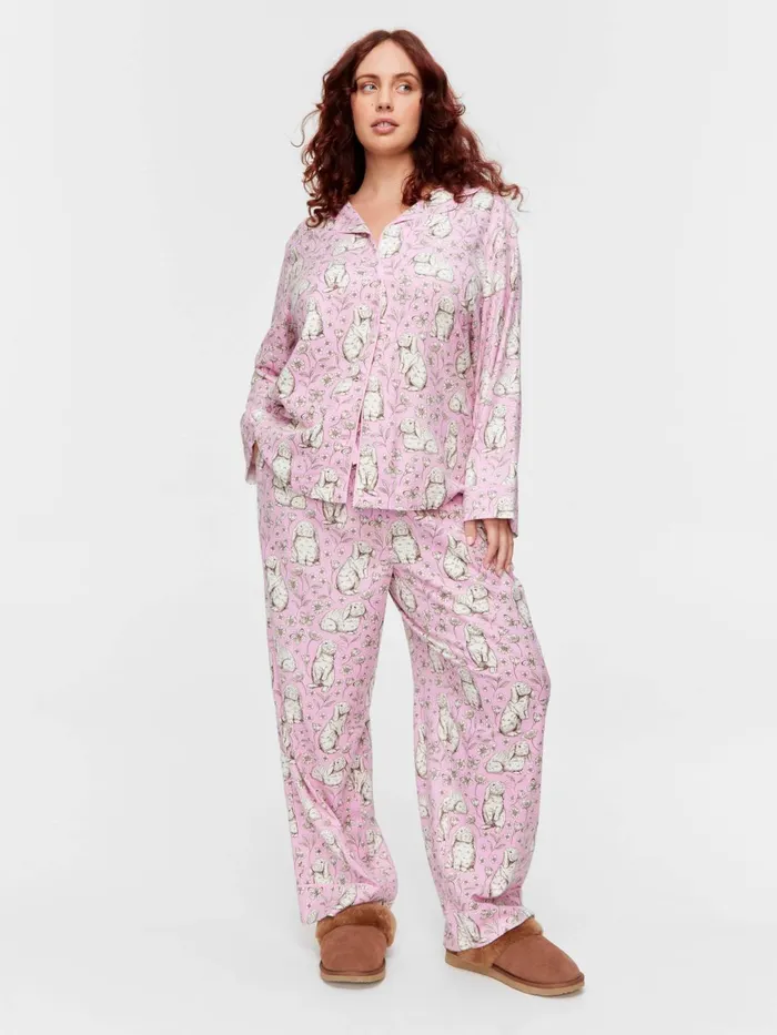 Women PA Plus Toile Bunny Bamboo Flannelette Long Classic Pj Set Multi Peter Alexander Online Only Styles