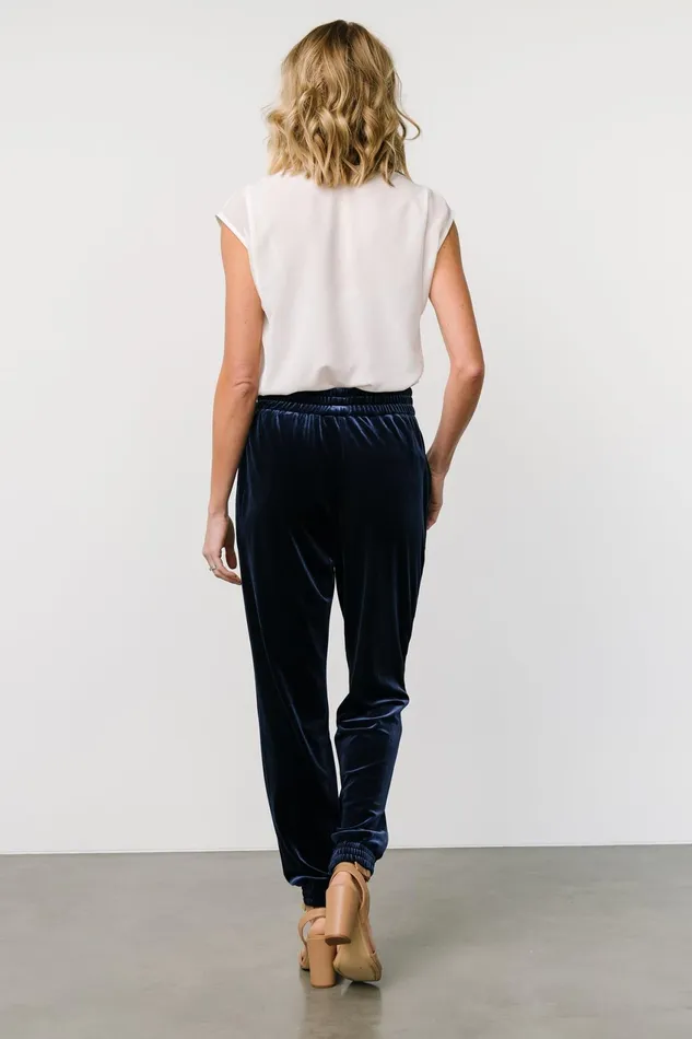 Women Pants Baltic Born Archie Velvet Jogger Pants Peacock