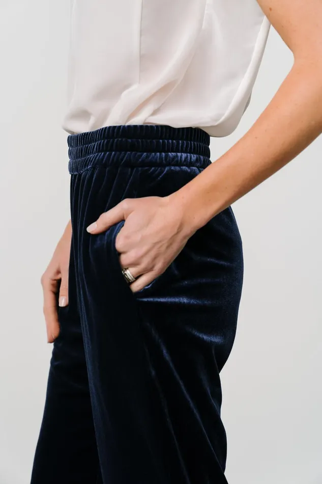 Women Pants Baltic Born Archie Velvet Jogger Pants Peacock