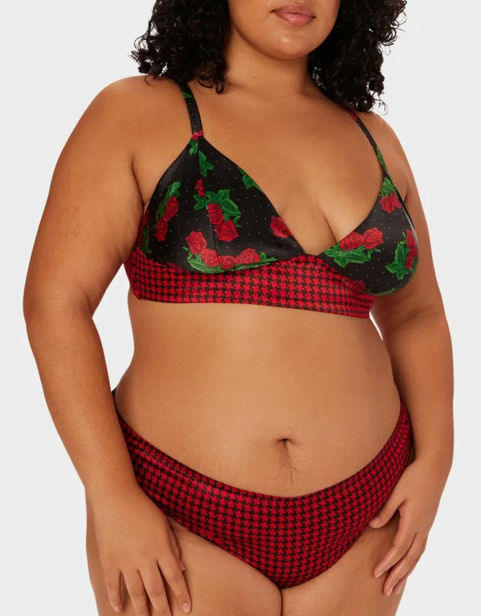 Women PARADE LONGLINE BRALETTE PINK MULTI Betsey Johnson