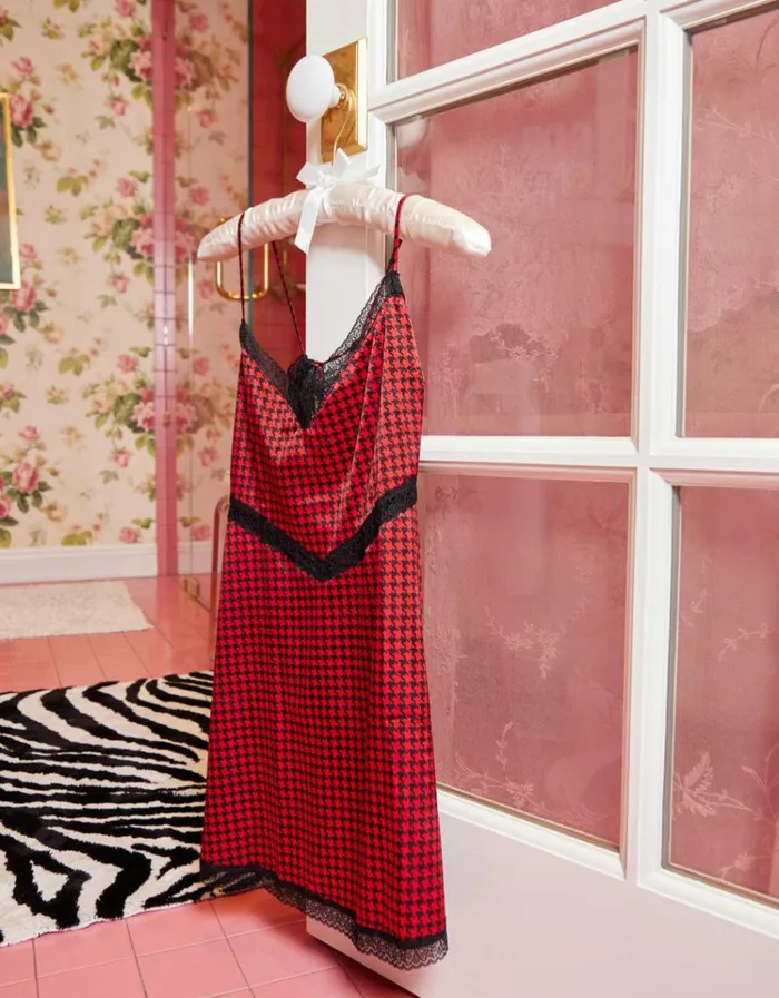 Women PARADE SLIP DRESS PINK MULTI Betsey Johnson