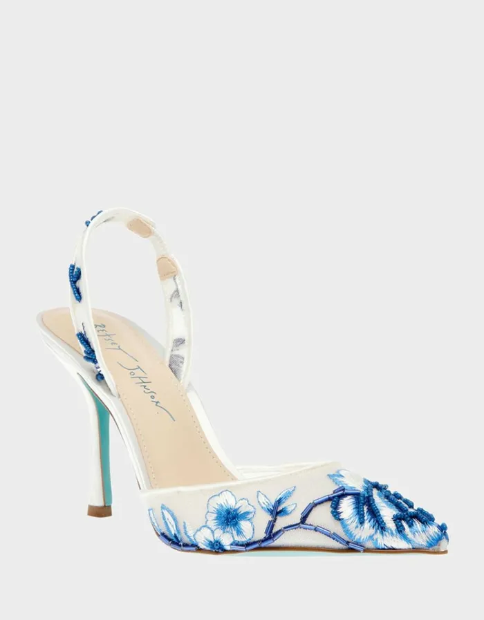 Women PATCH BLUE FLORAL Betsey Johnson