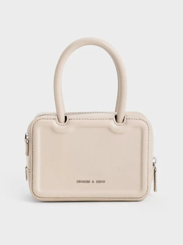 Women Perline Elongated Top Handle Bag 8211 Oat CHARLES and KEITH Top Handle Bags Women Perline Elongated Top Handle Bag 8211 Oat CHARLES and KEITH Top Handle Bags