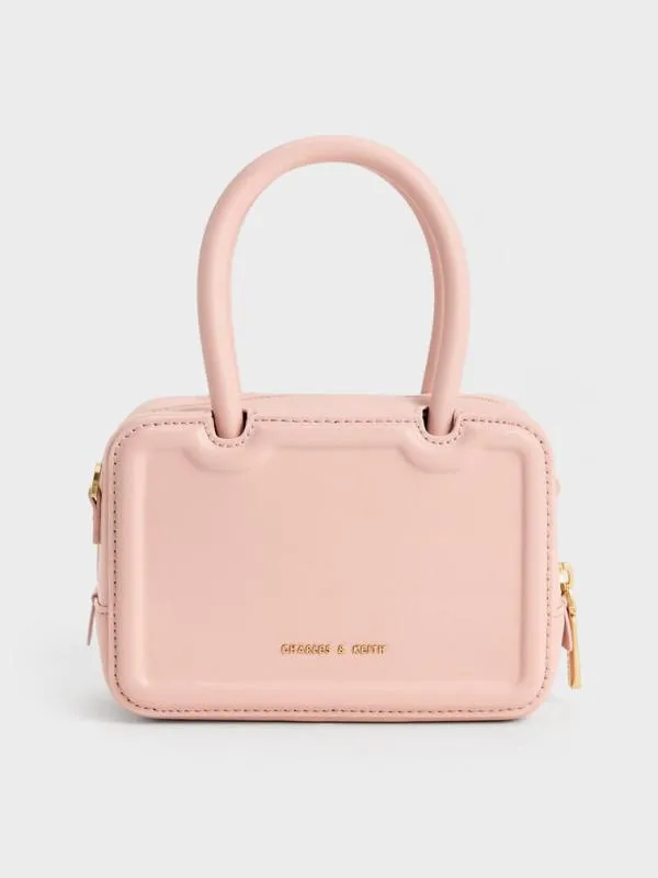 Women Perline Elongated Top Handle Bag 8211 Pink CHARLES and KEITH Top Handle Bags Women Perline Elongated Top Handle Bag 8211 Pink CHARLES and KEITH Top Handle Bags