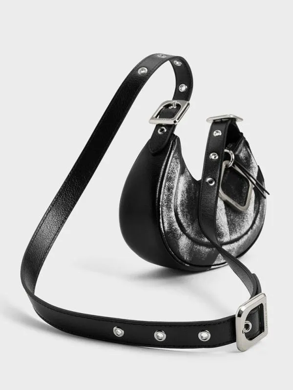 Women Petra Curved Shoulder Bag 8211 Noir CHARLES and KEITH Shoulder Bags