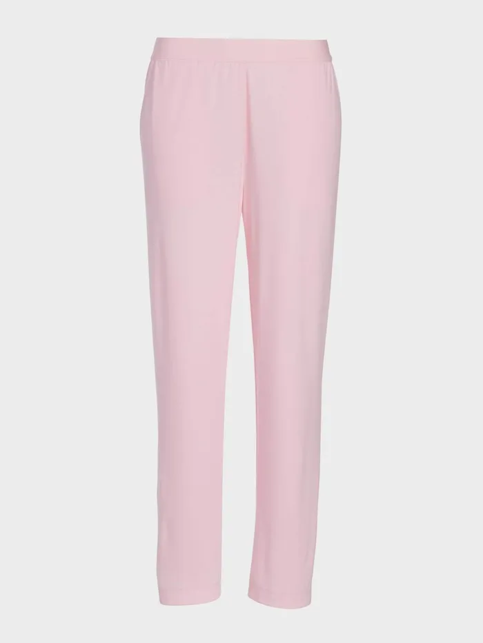 Women Pink Logo Straight Leg Pj Pant Pale Pink Peter Alexander Lounge