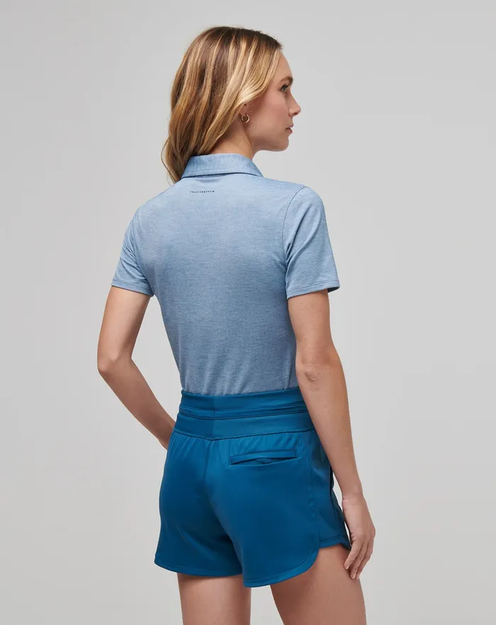 Women Polos TravisMathew FEATHERWEIGHT ACTIVE POLO Heather Midnight