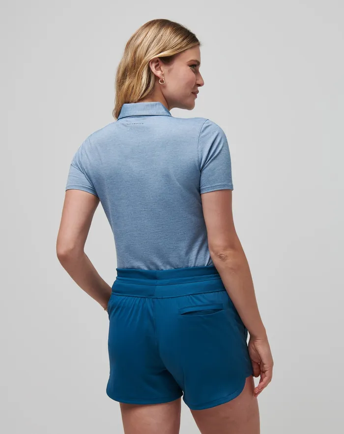 Women Polos TravisMathew FEATHERWEIGHT ACTIVE POLO Heather Midnight