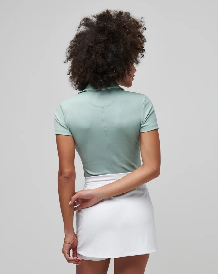 Women Polos TravisMathew MOVEKNIT VNECK POLO Jade