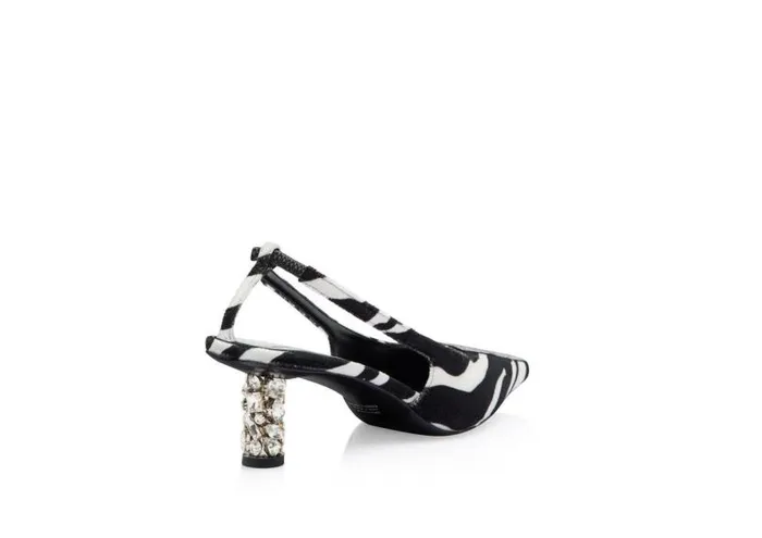 Women Pumps Tom Ford Bejewelled Velvet Slingback Blackwhite Crystal Women Pumps Tom Ford Bejewelled Velvet Slingback Blackwhite Crystal