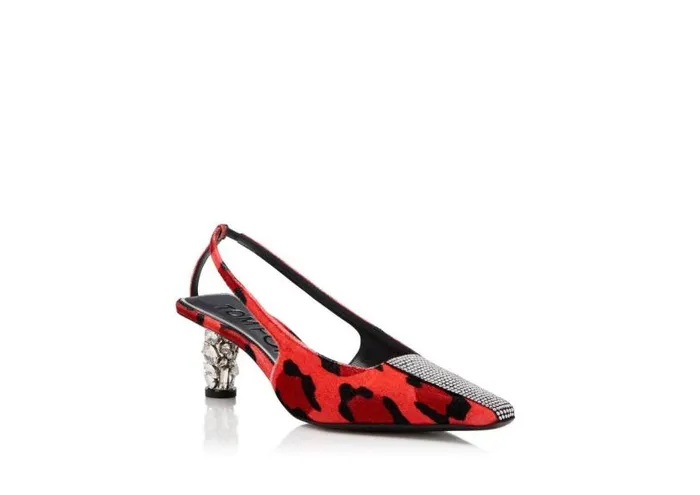 Women Pumps Tom Ford Bejewelled Velvet Slingback Candy Redblack Crystal Women Pumps Tom Ford Bejewelled Velvet Slingback Candy Redblack Crystal