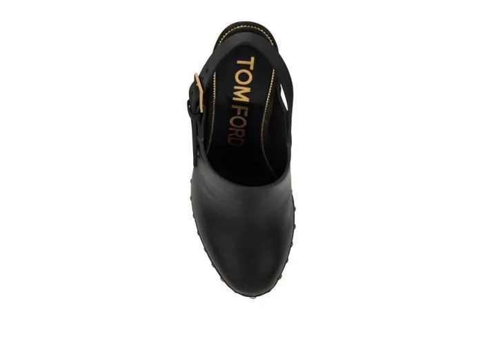 Women Pumps Tom Ford Leather Tf Clog Black