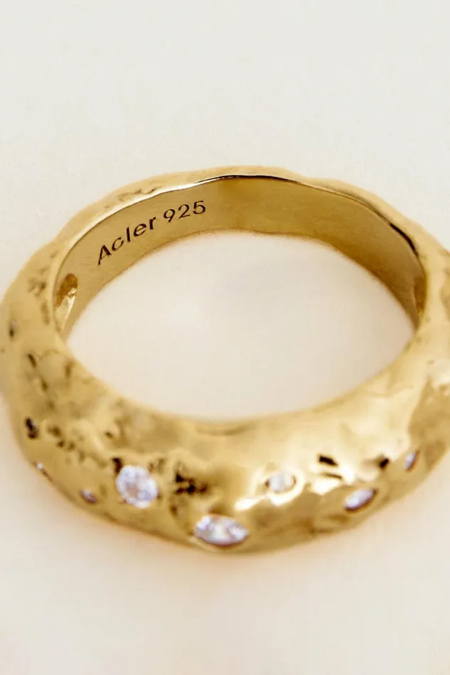 Women RAFFERTY MOLTEN RING Gold Acler Jewellery