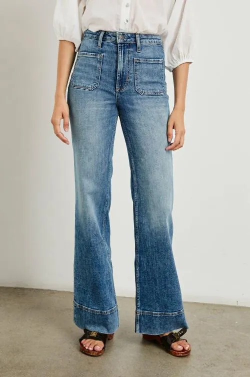 Women Rails Denim Alamitos Flared Trouser Tradewind