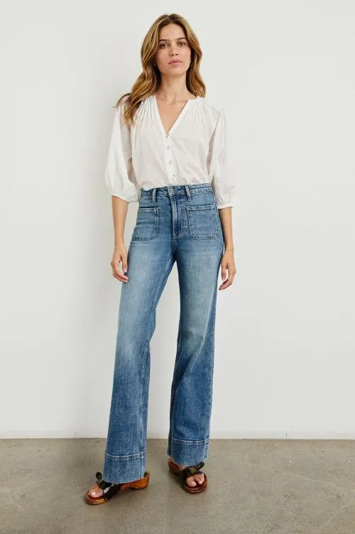 Women Rails Denim Alamitos Flared Trouser Tradewind Women Rails Denim Alamitos Flared Trouser Tradewind