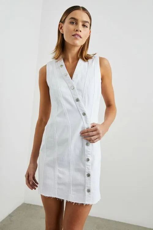Women Rails Denim Strand Dress Salt White