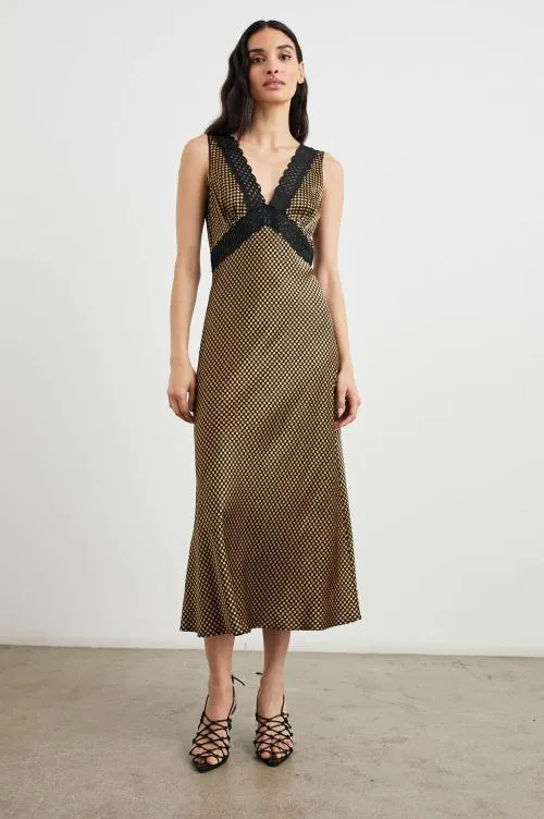 Women Rails Dresses and Rompers Simona Dress Gold Houndstooth