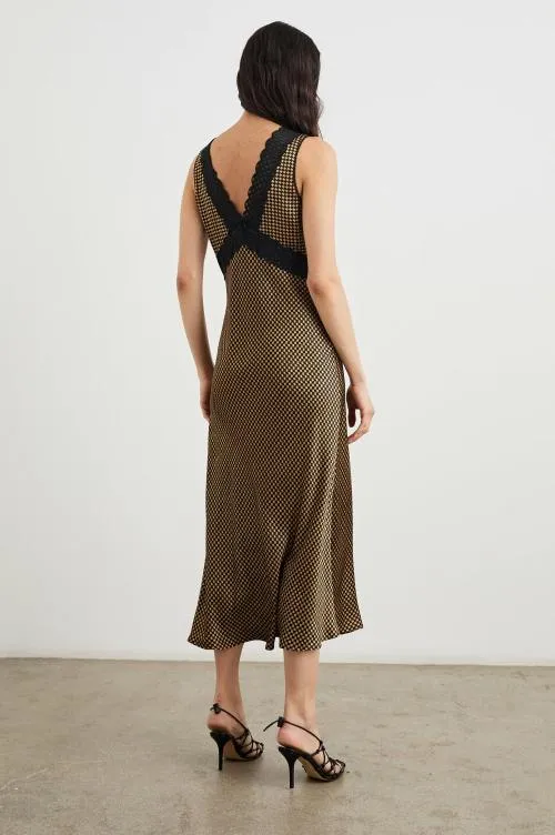 Women Rails Dresses and Rompers Simona Dress Gold Houndstooth Women Rails Dresses and Rompers Simona Dress Gold Houndstooth