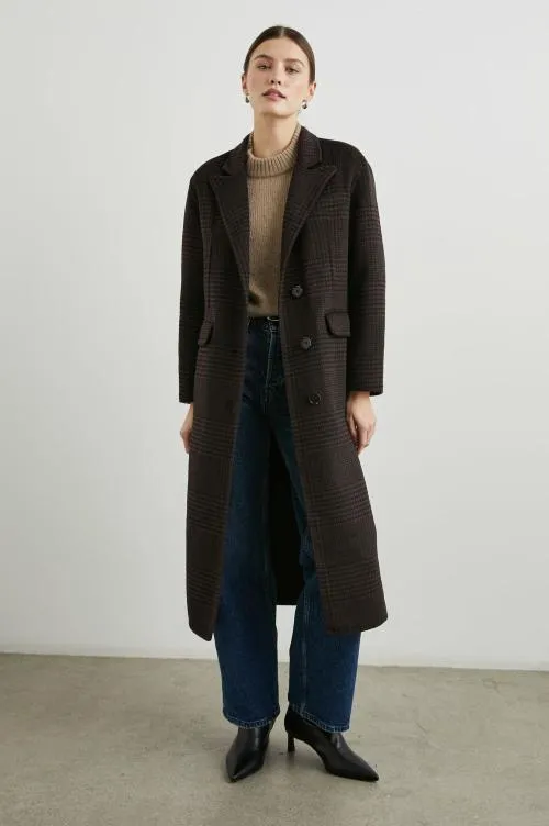 Women Rails Jackets and Coats Gallery Coat Espresso Houndstooth