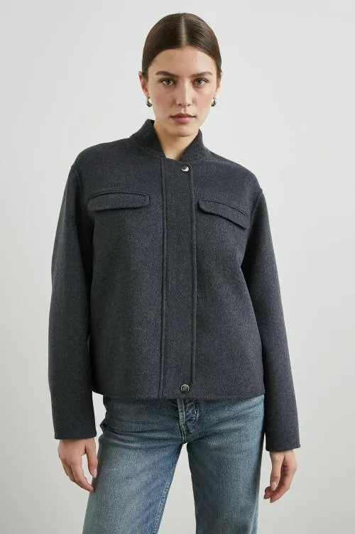 Women Rails Jackets and Coats Kinsley Jacket Charcoal Women Rails Jackets and Coats Kinsley Jacket Charcoal