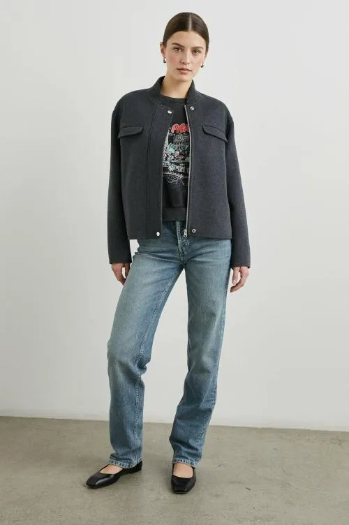 Women Rails Jackets and Coats Kinsley Jacket Charcoal Women Rails Jackets and Coats Kinsley Jacket Charcoal
