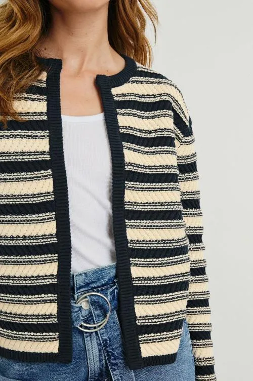 Women Rails Jackets and Coats Nelly Cardigan Navy Oat Stripe Women Rails Jackets and Coats Nelly Cardigan Navy Oat Stripe