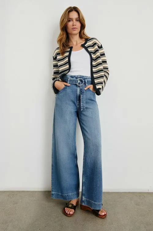 Women Rails Jackets and Coats Nelly Cardigan Navy Oat Stripe Women Rails Jackets and Coats Nelly Cardigan Navy Oat Stripe