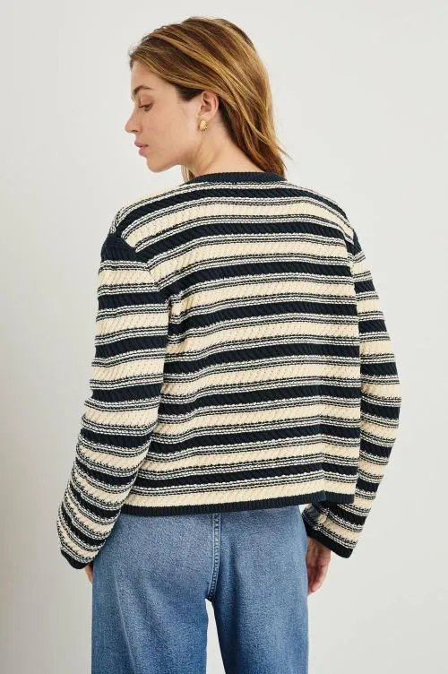 Women Rails Jackets and Coats Nelly Cardigan Navy Oat Stripe Women Rails Jackets and Coats Nelly Cardigan Navy Oat Stripe